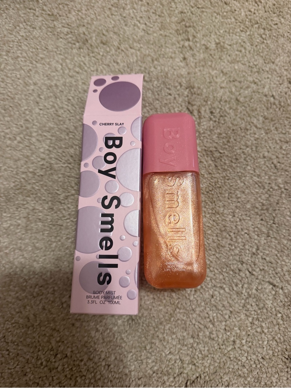 Cherry Slay Boy Smells Shimmering Body Mist - Pink & Peach